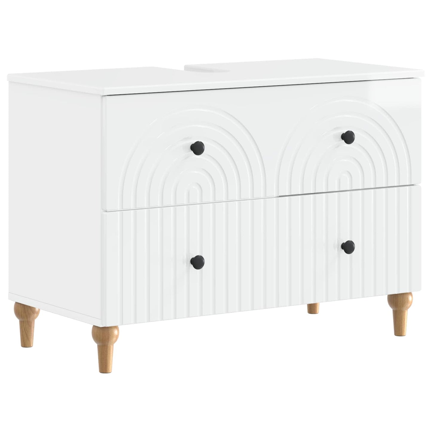 4 Piece Bathroom Cabinet Set ALKMAAR High Gloss White
