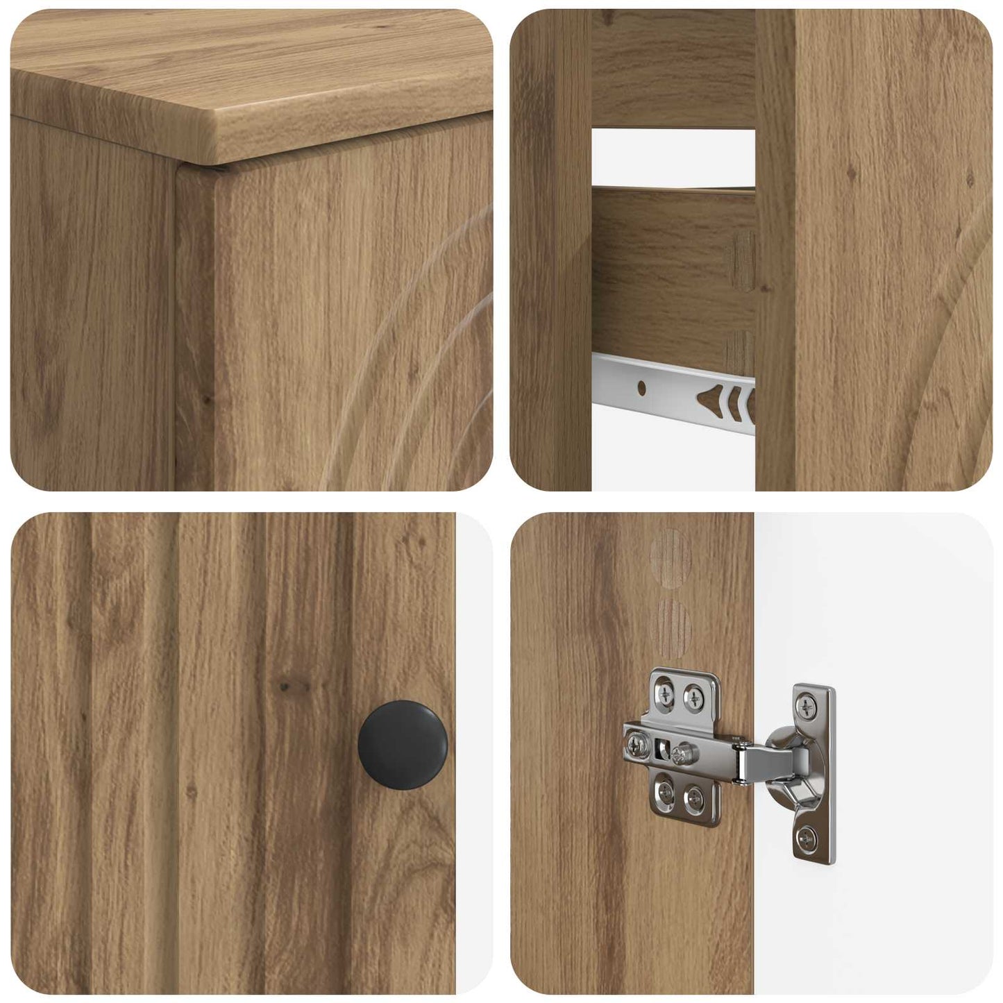 4 Piece Bathroom Cabinet Set ALKMAAR Artisan Oak