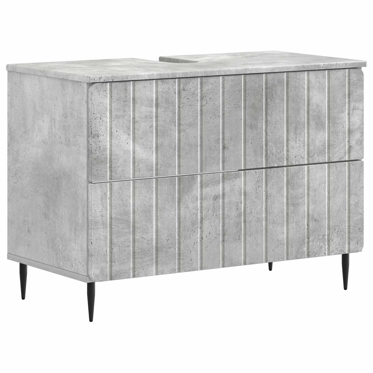 4 Piece Bathroom Cabinet Set ZWOLLE Concrete Grey