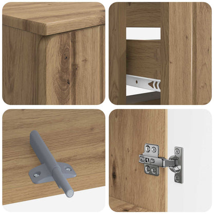 4 Piece Bathroom Cabinet Set ZWOLLE Artisan Oak Engineered Wood