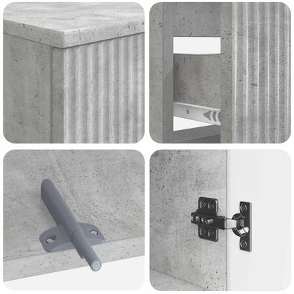 4 Piece Bathroom Cabinet Set ARNHEM Concrete Grey