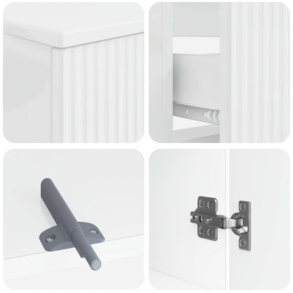 4 Piece Bathroom Cabinet Set ARNHEM High Gloss White