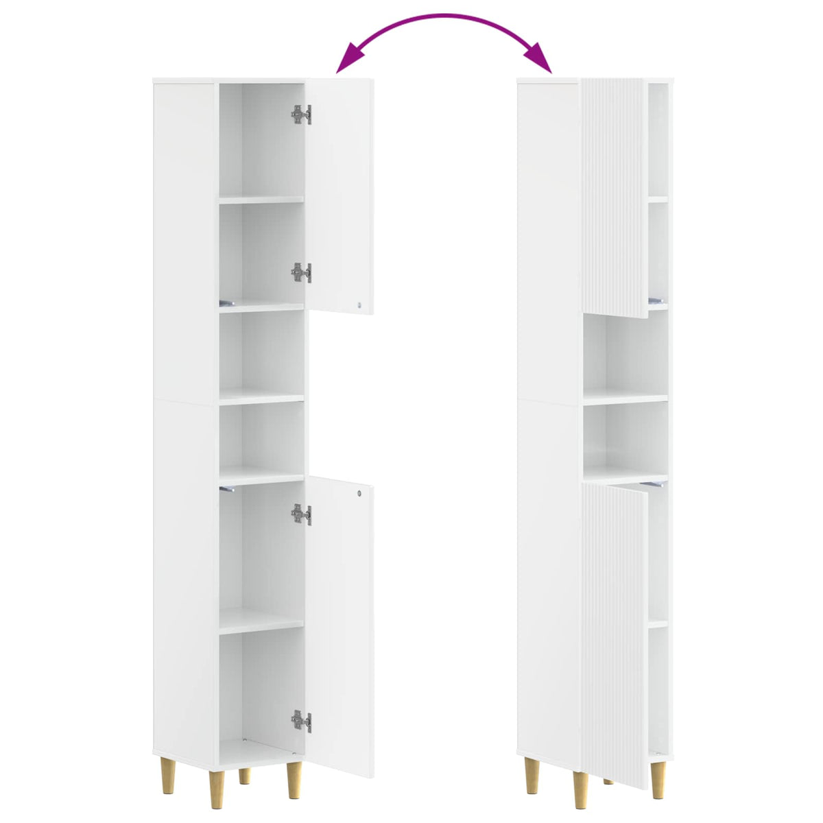4 Piece Bathroom Cabinet Set ARNHEM High Gloss White