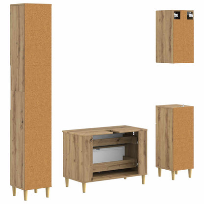 4 Piece Bathroom Cabinet Set ARNHEM Artisan Oak Engineered Wood