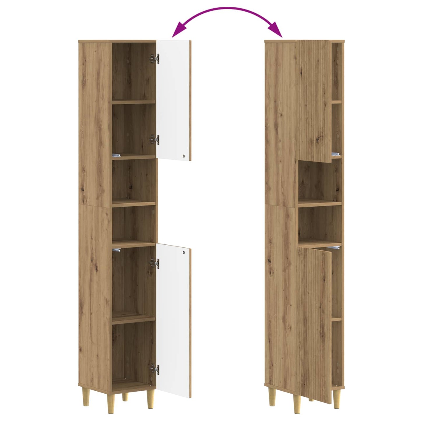 4 Piece Bathroom Cabinet Set ARNHEM Artisan Oak Engineered Wood