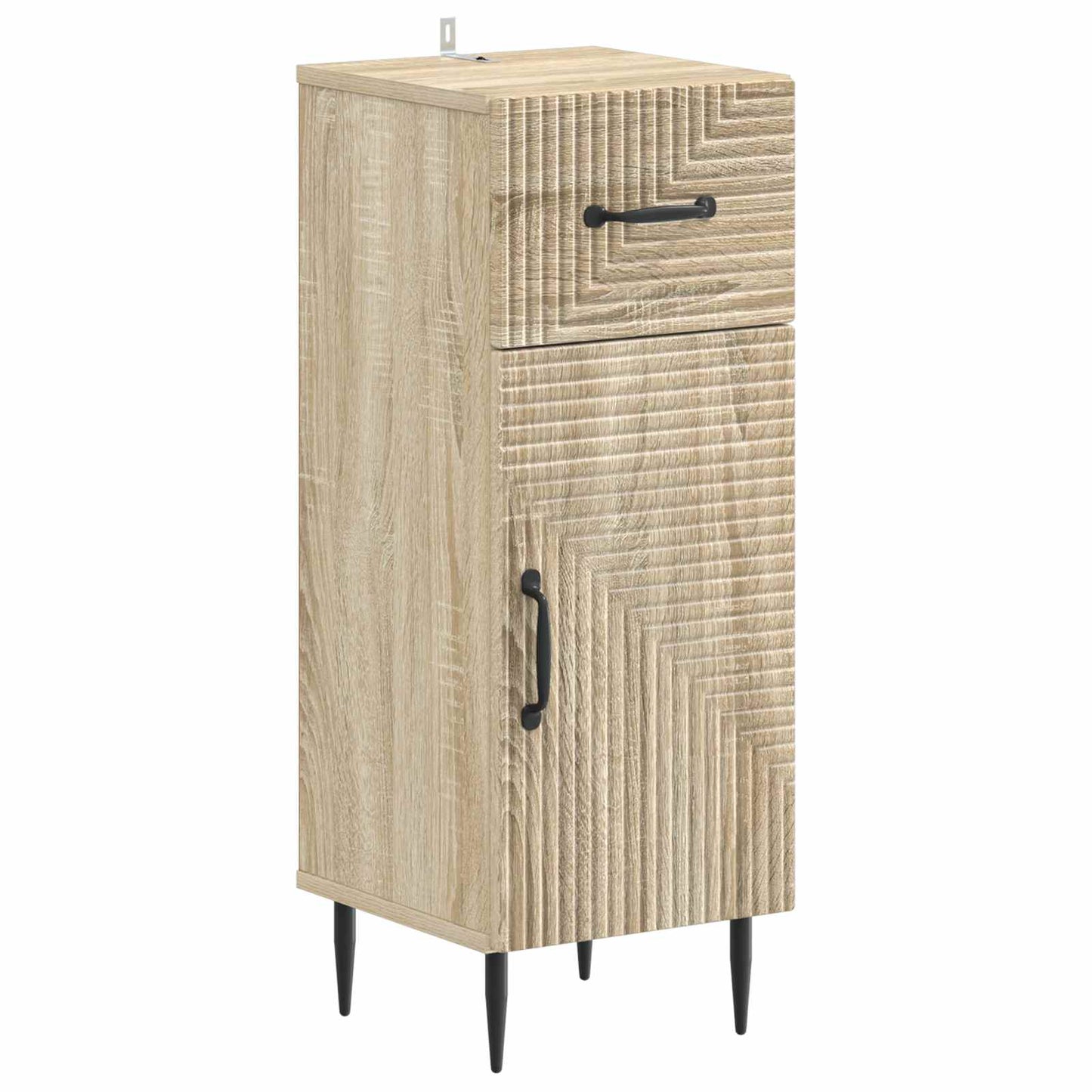 4 Piece Bathroom Cabinet Set HAARLEM Sonoma Oak Engineered Wood