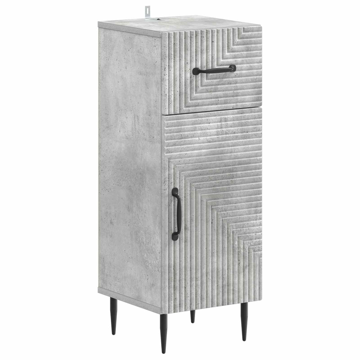 4 Piece Bathroom Cabinet Set HAARLEM Concrete Grey