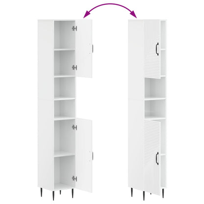 4 Piece Bathroom Cabinet Set HAARLEM High Gloss White