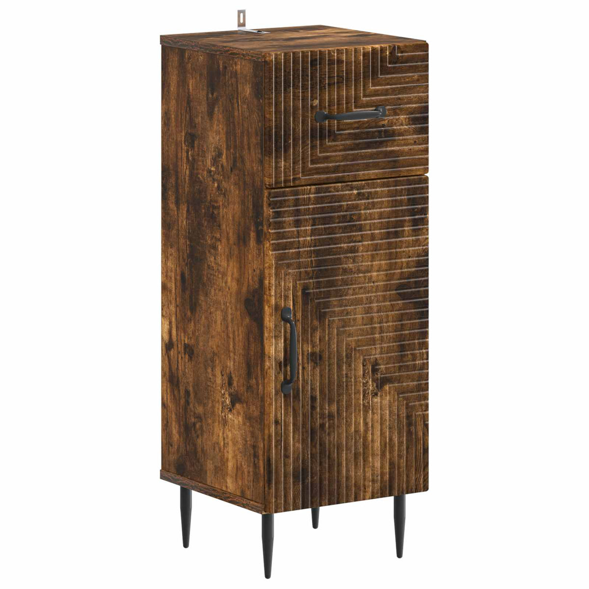 4 Piece Bathroom Cabinet Set HAARLEM Smoked Oak Engineered Wood