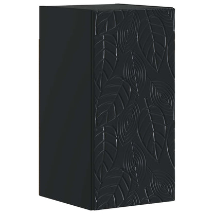 4 Piece Bathroom Cabinet Set DELFT Black Engineered Wood