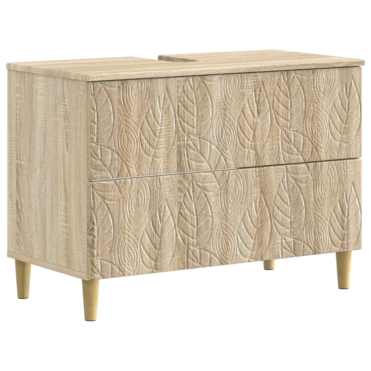 4 Piece Bathroom Cabinet Set DELFT Sonoma Oak Engineered Wood