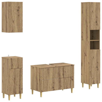 4 Piece Bathroom Cabinet Set DELFT Artisan Oak Engineered Wood