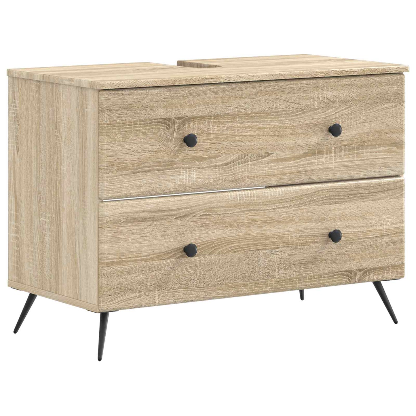 4 Piece Bathroom Cabinet Set BREDA Sonoma Oak Engineered Wood