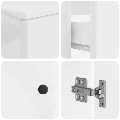 4 Piece Bathroom Cabinet Set BREDA High Gloss White