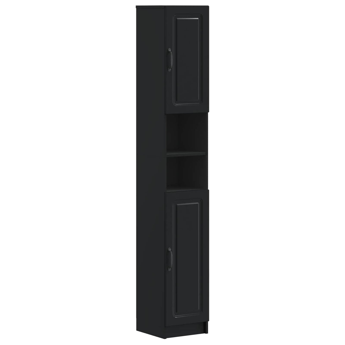 4 Piece Bathroom Cabinet Set UTRECHT Black Engineered Wood