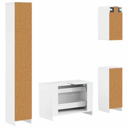 4 Piece Bathroom Cabinet Set UTRECHT High Gloss White
