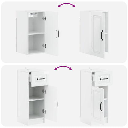 4 Piece Bathroom Cabinet Set UTRECHT High Gloss White