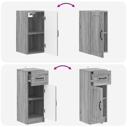 4 Piece Bathroom Cabinet Set UTRECHT Grey Sonoma