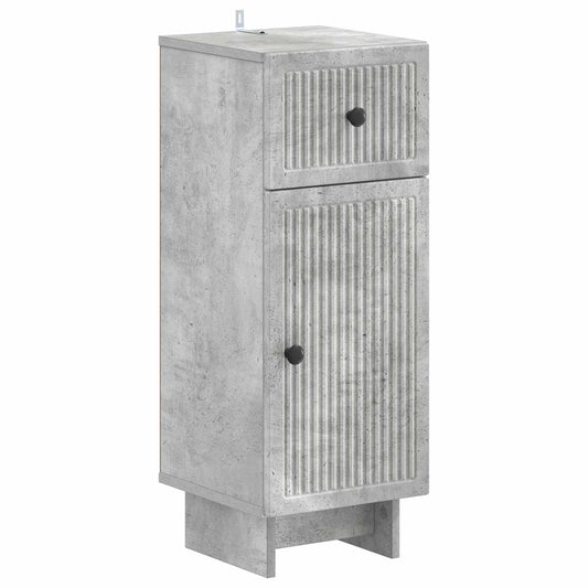 2 Piece Bathroom Cabinet Set EDE Concrete Grey Engineered Wood