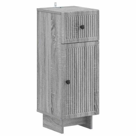 2 Piece Bathroom Cabinet Set EDE Grey Sonoma Engineered Wood