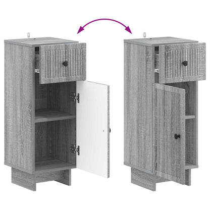 3 Piece Bathroom Cabinet Set EDE Grey Sonoma Engineered Wood