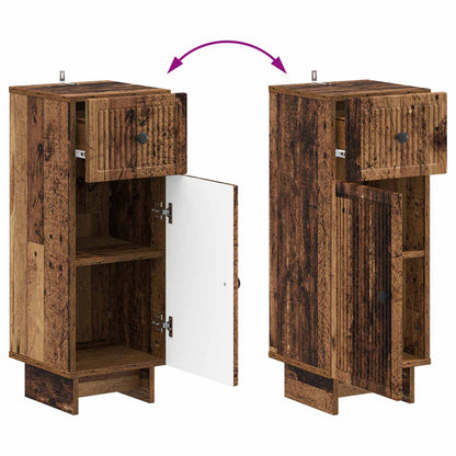 2 Piece Bathroom Cabinet Set EDE Old Wood Engineered Wood