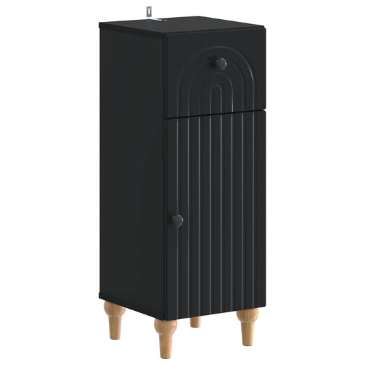 2 Piece Bathroom Cabinet Set ALKMAAR Black Engineered Wood