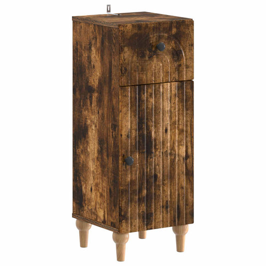 2 Piece Bathroom Cabinet Set ALKMAAR Smoked Oak Engineered Wood