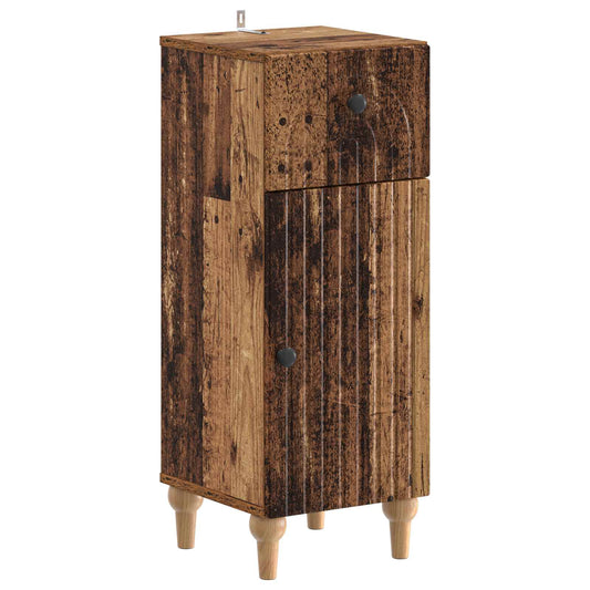 2 Piece Bathroom Cabinet Set ALKMAAR Old Wood Engineered Wood