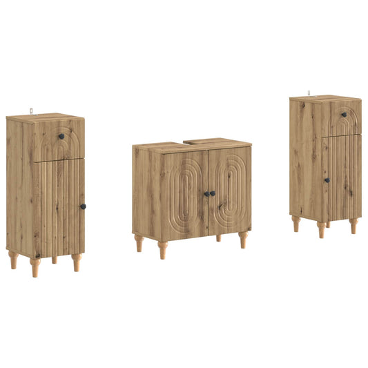 2 Piece Bathroom Cabinet Set ALKMAAR Artisan Oak