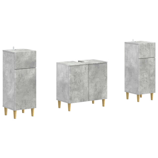 2 Piece Bathroom Cabinet Set ARNHEM Concrete Grey