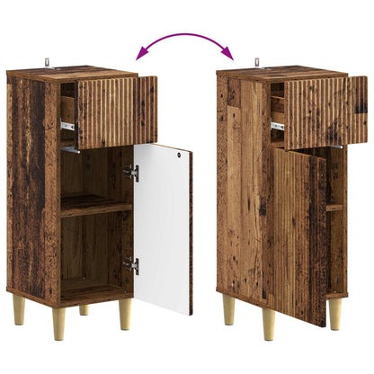 3 Piece Bathroom Cabinet Set ARNHEM 3 pcs Old Wood