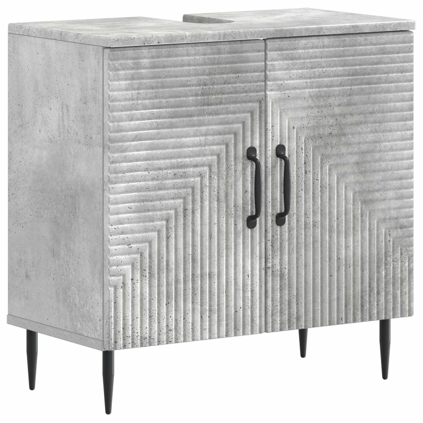 3 Piece Bathroom Cabinet Set HAARLEM Concrete Grey
