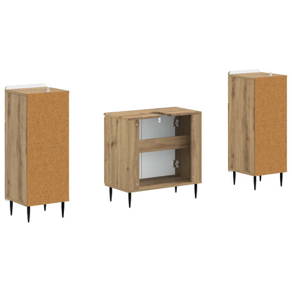 3 Piece Bathroom Cabinet Set HAARLEM Artisan Oak