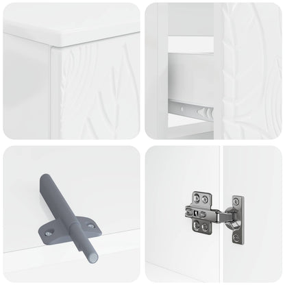 3 Piece Bathroom Cabinet Set DELFT High Gloss White