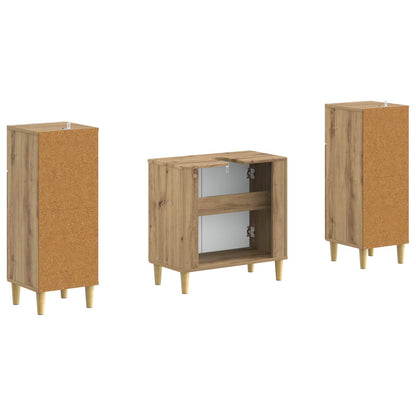 2 Piece Bathroom Cabinet Set DELFT Artisan Oak Engineered Wood