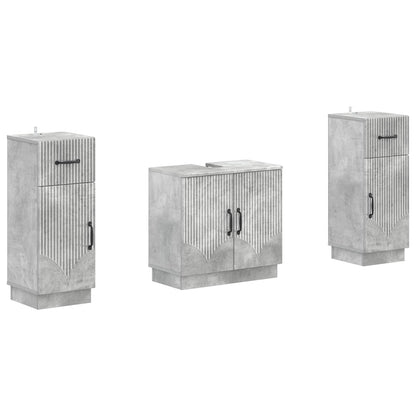 2 Piece Bathroom Cabinet Set HOORN Concrete Grey