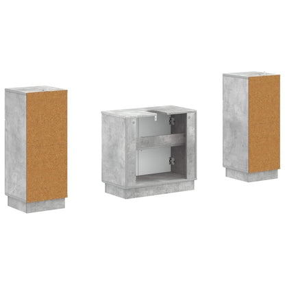 2 Piece Bathroom Cabinet Set HOORN Concrete Grey