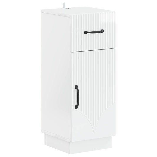 2 Piece Bathroom Cabinet Set HOORN High Gloss White