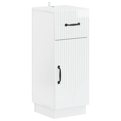 3 Piece Bathroom Cabinet Set HOORN High Gloss White