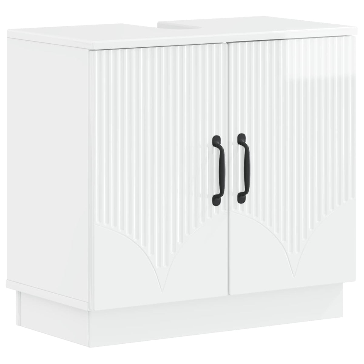 3 Piece Bathroom Cabinet Set HOORN High Gloss White