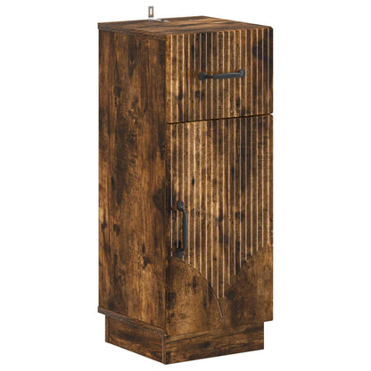 3 Piece Bathroom Cabinet Set HOORN Smoked Oak Engineered Wood