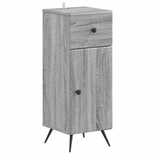 2 Piece Bathroom Cabinet Set BREDA Grey Sonoma Engineered Wood