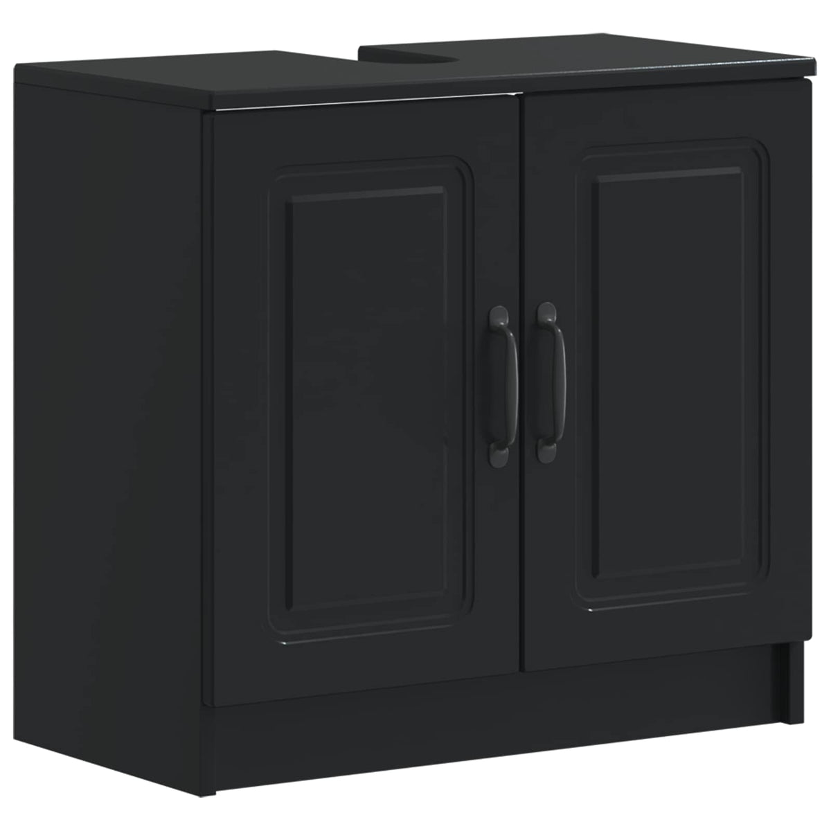 3 Piece Bathroom Cabinet Set UTRECHT Black Engineered Wood