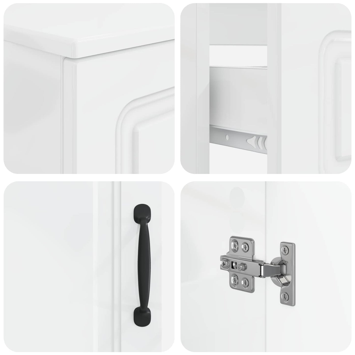 2 Piece Bathroom Cabinet Set UTRECHT High Gloss White