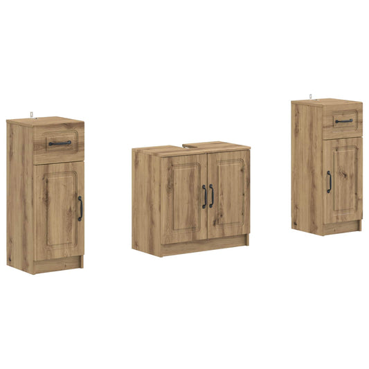 2 Piece Bathroom Cabinet Set UTRECHT Artisan Oak