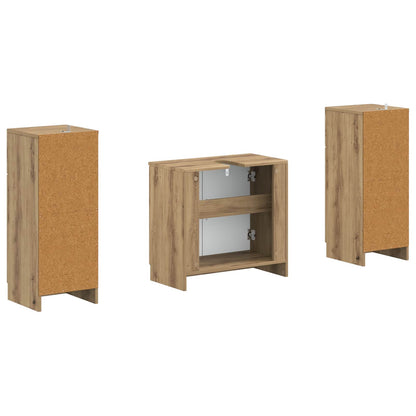 2 Piece Bathroom Cabinet Set UTRECHT Artisan Oak