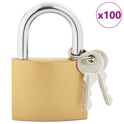 U Lock with Keys Brass 6 x 2 x 9.1 cm Iron