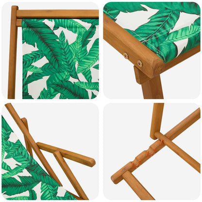 Folding Sun Lounger 2 pcs 3 Position Solid Eucalyptus Wood