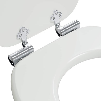 Soft-Close Toilet Seat White 44 x 38 cm MDF board